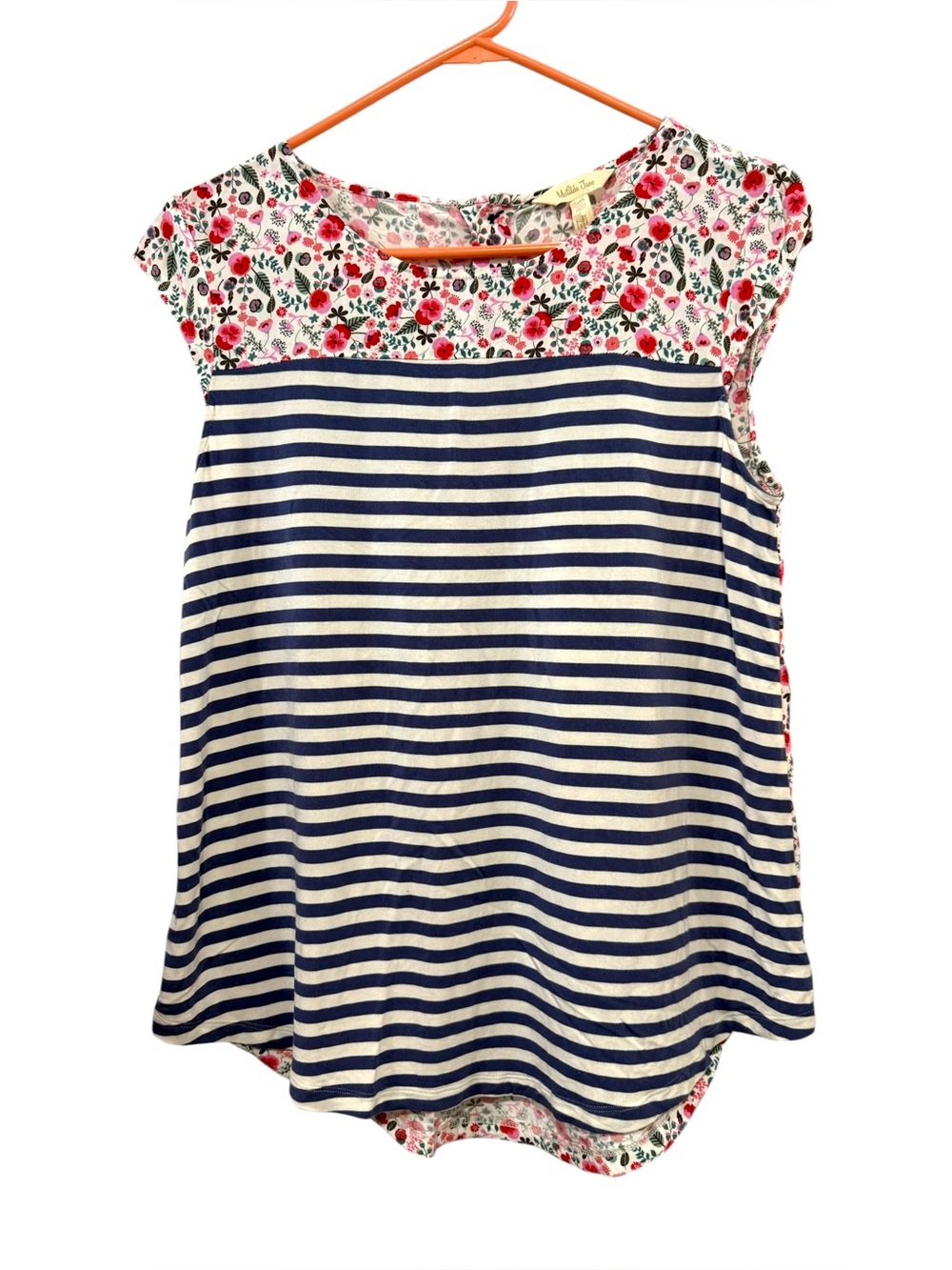 Matilda Jane Medium Floral Stripe Mixed Print Tunic Top Boho
